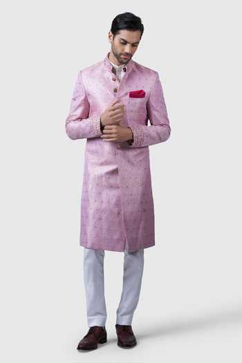 Raghavendra Rathore Jodhpur Regalia Brocade Pattern Achkan 