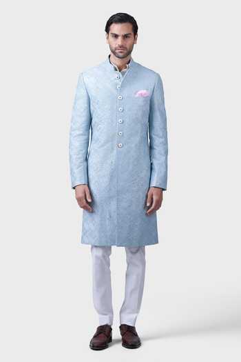 Raghavendra Rathore Jodhpur The Bugle Bead Maze Silk Achkan 