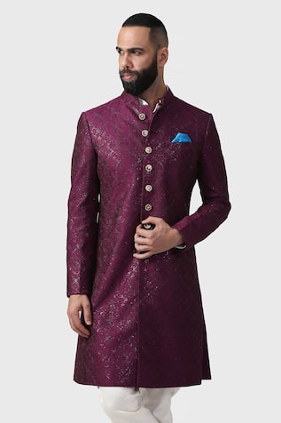 The Mandana Pattern Embroidered Achkan 