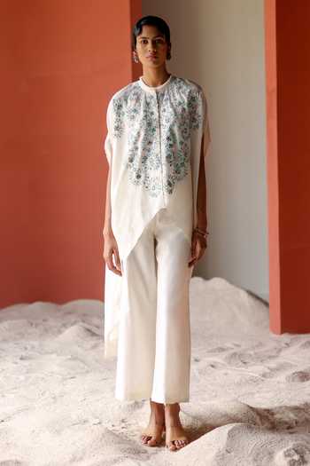 Shikha Mehta Ani Embroidered Cape Pant Set 