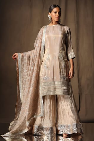 tara thakur Embroidered Kurta Sharara Set 