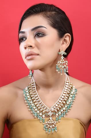 Kundan Studded Layered Necklace Set 