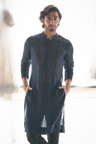 Sawan Gandhi Swarovski Embellished Straight Kurta With Pant 