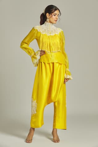 Pearl Embroidered Shirt Pant Set 