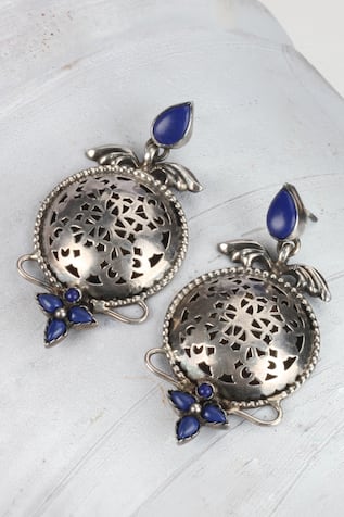 Vintage Stone Embellished Earrings 