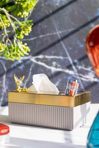 Metal Deer Tissue Box 
