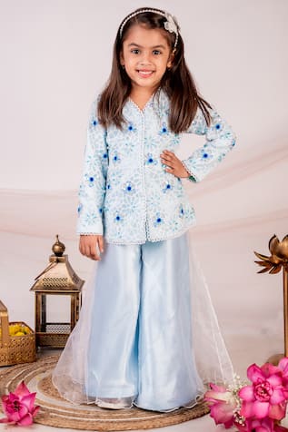 Embroidered Jacket & Sharara Set 