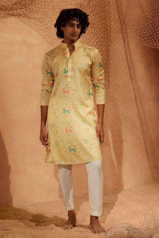 Eleven Brothers Flying Horses Printed Kurta & Pant Set 