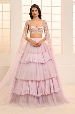 Masumi Mewawalla x AZA Ruffle Layered Lehenga With Blouse 