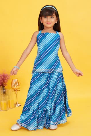 Bandhani Print Kurta With Skirt 