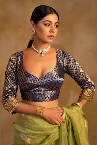 Priyanka Raajiv Aabid Hand Embroidered Blouse 