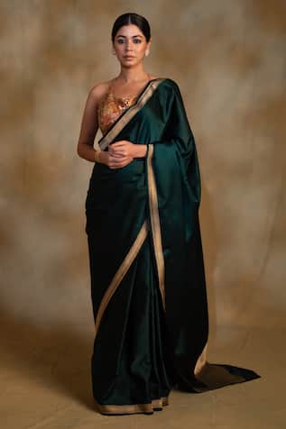 Priyanka Raajiv Jayanti Geometric Pattern Saree With Unstitched Blouse 