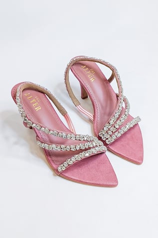 THE ALTER Kiara Rhinestone Embellished Strappy Stilettoes 