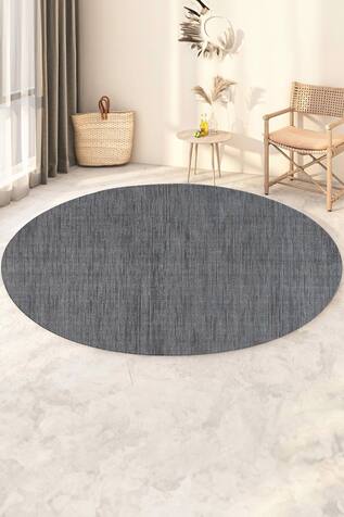 Midnight Round Shaped Tufted Rug 