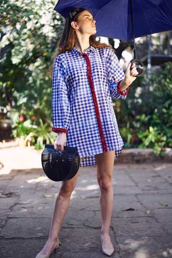 Nika 1.0 Layla Checkered Shirt Dress 