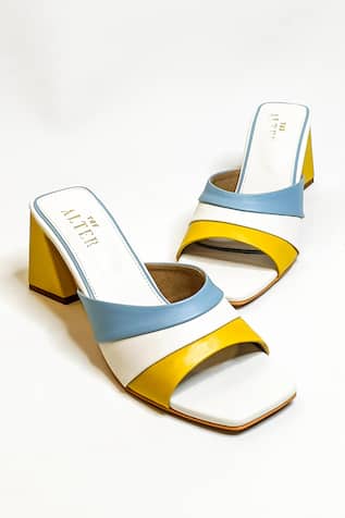 Cassie Color Blocked Block Heels 