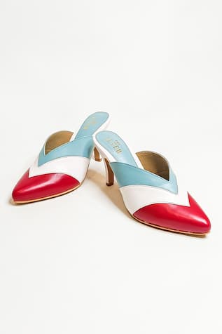 Veronica Color Block Mules 