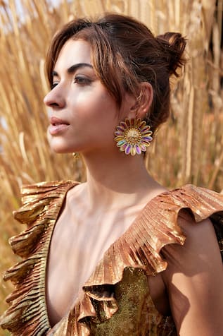Daliah Floral Stud Earrings 