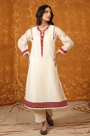 Triangle Applique Work Kurta 