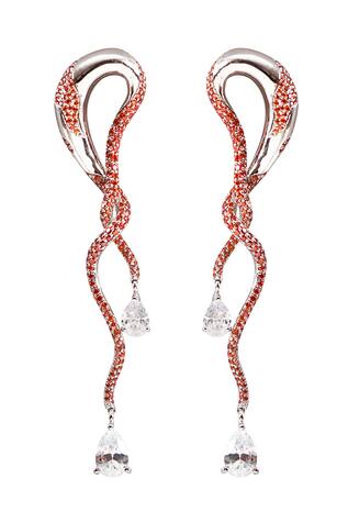 Citrine Embellished Earrings 
