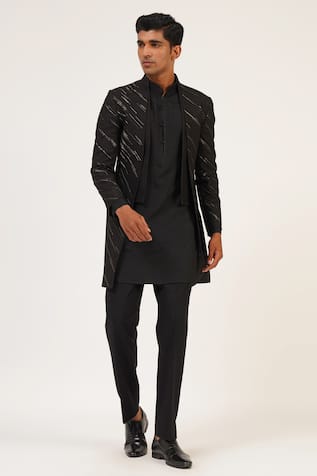 Silk Zari Work Sherwani Set 