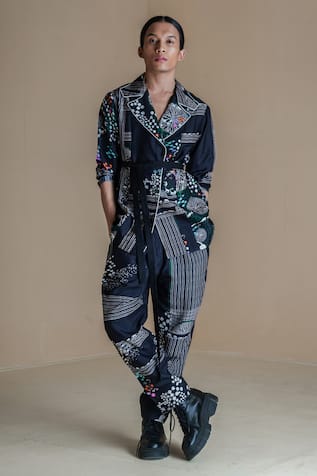 Evolution Printed Coat & Pant Set 