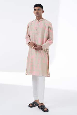 Siddhartha Bansal Floral Print Kurta With Pant 