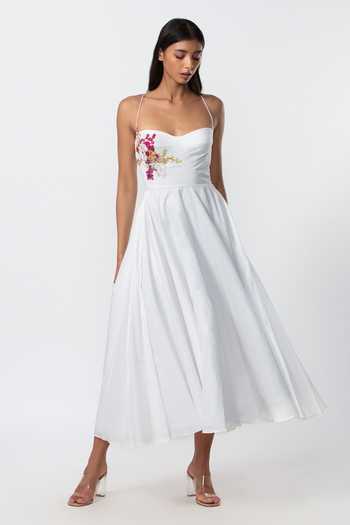 Saaksha & Kinni Summer Dress with Mirror & Thread Work 