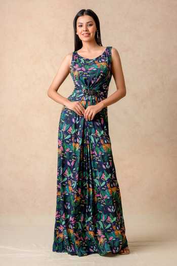 Thetaa Floral Print Gown 