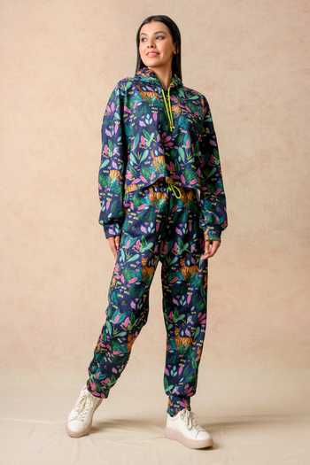 Thetaa Jungle Print Jacket With Joggers 
