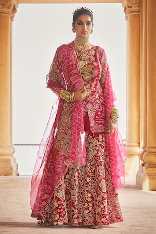 Megha Bansal Mithu Mayur Vrit Kurta Gharara Set 