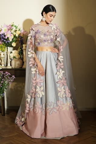 Megha Bansal Layah Two Tone Lehenga Set 