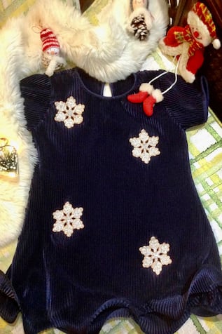 Embroidered Snowflake Dress 