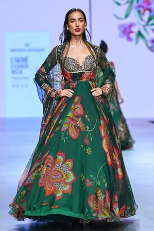 Mahima Mahajan Kavya Floral Pattern Anarkali With Dupatta 