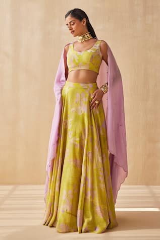 Ankita Dharman Mellow Dream Blossom Pattern Lehenga Set 