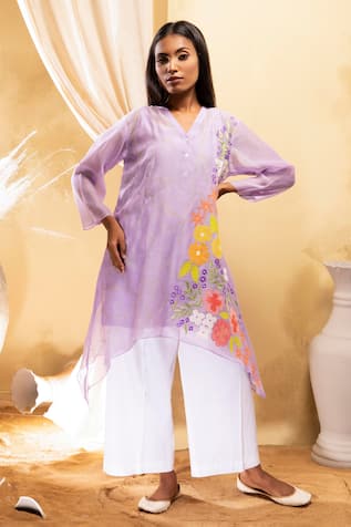 Shop Beige designer Tunics And Kurtis for Women Online | Aza Fashions