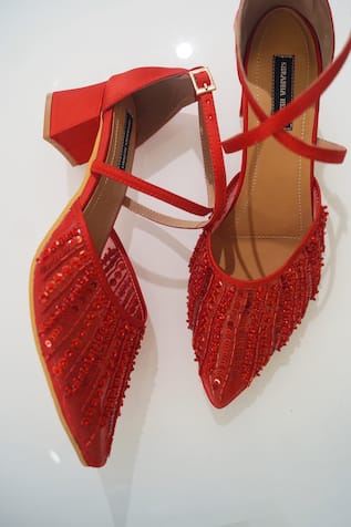 Moira Sequins Embellished Block Heels 