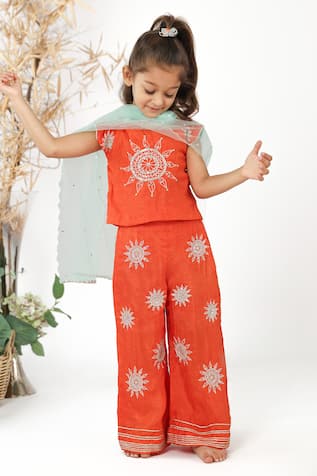 Sun Zari Embroidered Pant Set 