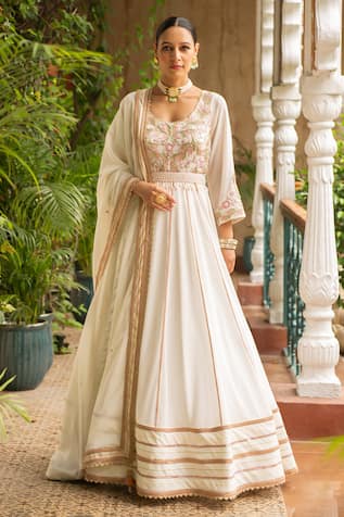 Green Net Wedding Indian Pakistani Long Gown Anarkali Suit SFVPL20905 –  Siya Fashions