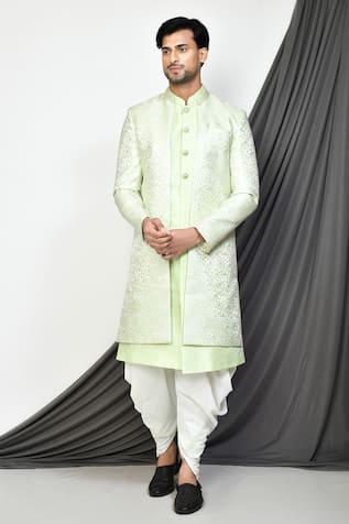 Arihant Rai Sinha Floral Pattern Sherwani With Kurta Set 