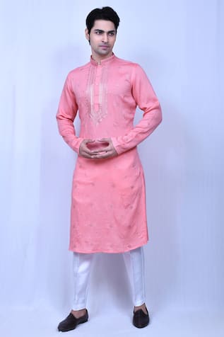 Self Design Embroidered Kurta & Pant Set 