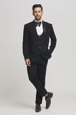 Navy Blue Suit Pants by SuitShop | Birdy Grey