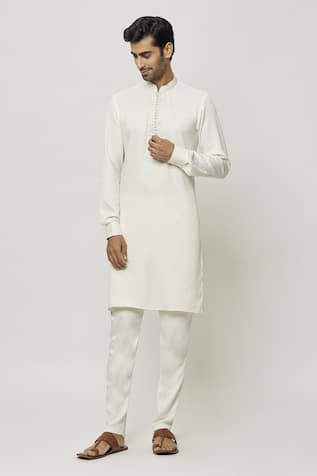 Samyukta Singhania Thread Embroidered Placket Kurta 