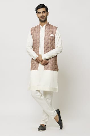 Arihant Rai Sinha Floral Print Nehru Jacket 