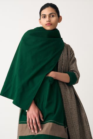 Patch Pocket Panelled Scarf 