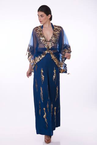 DILNAZ Sequin Applique Work Kaftan 