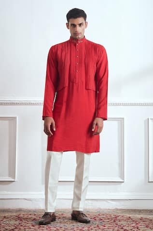 Tajiri Lava Pleated Kurta With Pyjama 