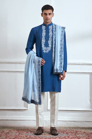 Tajiri Expedition Floral Hand Embroidered Kurta Set 