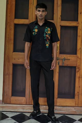 TAJIRI Chataeau Floral Embroidered Shirt 