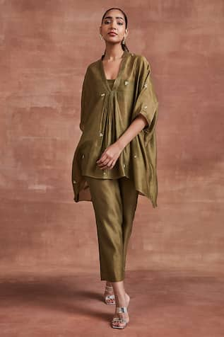 Sue Mue Bhumi Embroidered Kaftan Top & Pant Set 